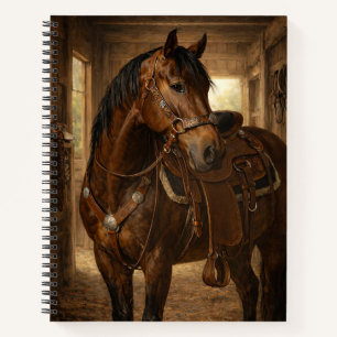 Morning Ride Horse Art Notebook