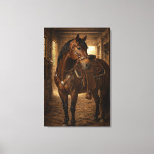 Morning Ride   Horse Art   Stretched Canvas Print