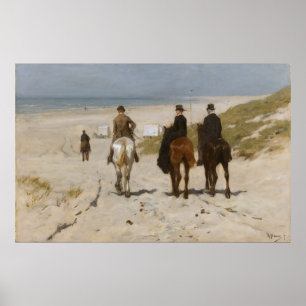 Morning Ride on the Beach - Anton Mauve Poster