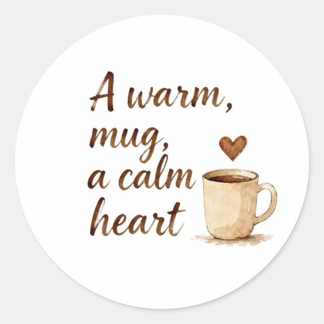 Morning Rituals & Inner Calm Classic Round Sticker (Front)