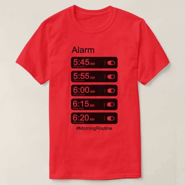 Morning Routine Alarm Clock Light Shirt (Design Front)