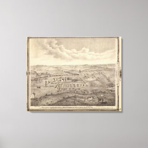 Morning scene, JD Rivers stock farm Canvas Print