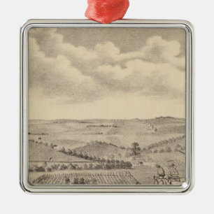 Morning scene, JD Rivers stock farm Metal Tree Decoration