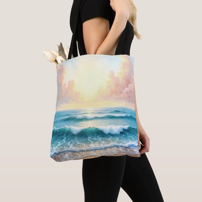 Morning Seascape Tote Bag (Close Up)