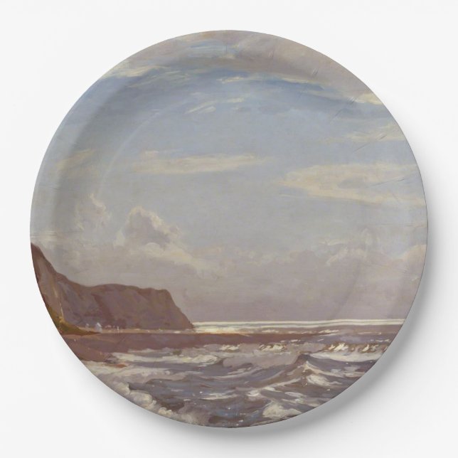 Morning Seashore on the Isle of Wight Paper Plate (Front)