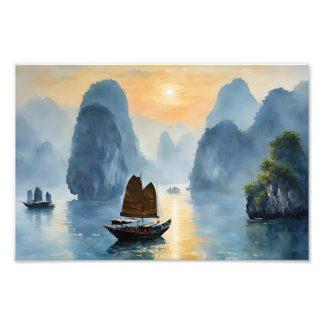 Morning Serenity at Ha Long Bay Photo Print