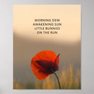 Morning - Short Poem Poster