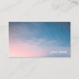 Morning sky and meteor simple business card busine