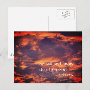 Morning Sky Be Still Psalm 46:10 Inspirational  Postcard