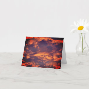 Morning Sky Clouds Nature Photography Note  Card
