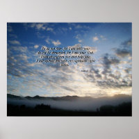 Morning Sky & Mist Isaiah 41:10 Print
