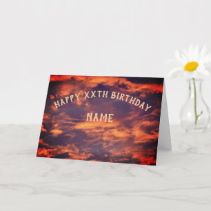 Morning Sky Personalised Birthday  Card
