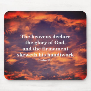 Morning Sky Psalm 19:1 Inspirational Mouse Mat