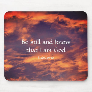 Morning Sky Psalm 46:10 Inspirational  Mouse Mat