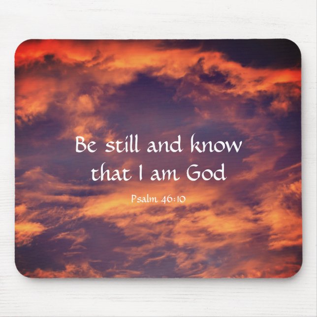 Morning Sky Psalm 46:10 Inspirational  Mouse Mat (Front)