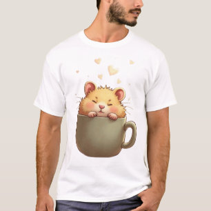 Morning Snuggle – Cosy Hamster Coffee Shirt
