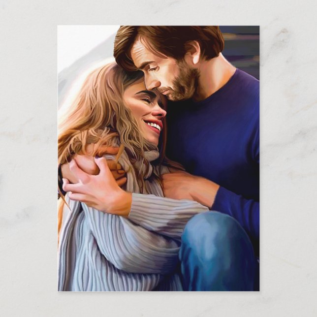 Morning Snuggle Postcard (Front)