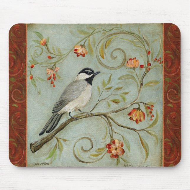 Morning Song Chickadee by Kate McRostie Mouse Mat (Front)