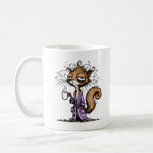 Morning Squirrel Drinking Coffee Mug