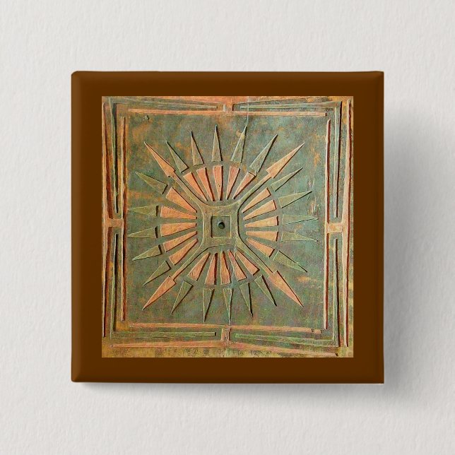 MORNING STAR 15 CM SQUARE BADGE (Front)