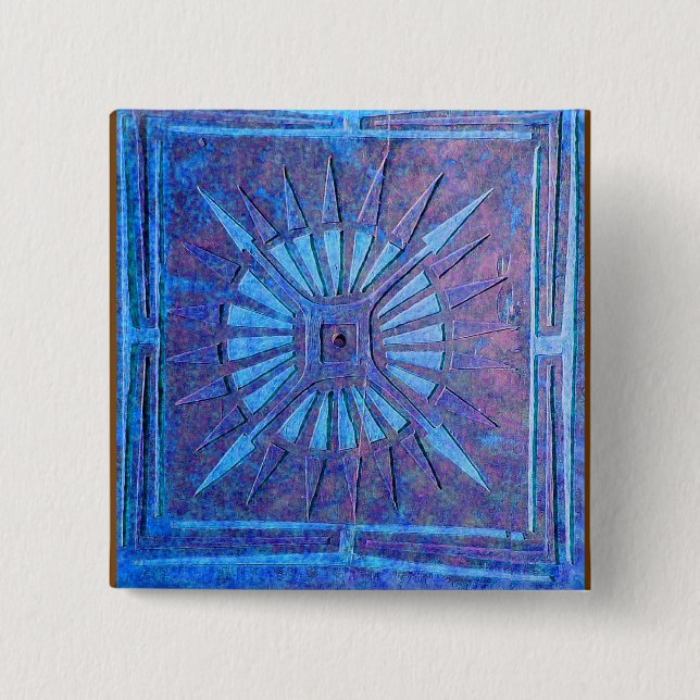 MORNING STAR 15 CM SQUARE BADGE (Front)