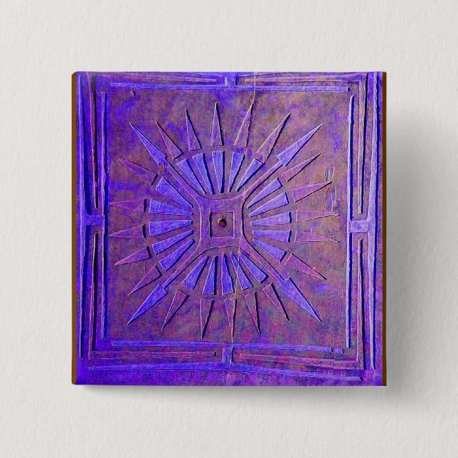 MORNING STAR 15 CM SQUARE BADGE (Front)