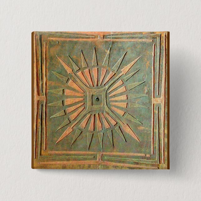 MORNING STAR 15 CM SQUARE BADGE (Front)