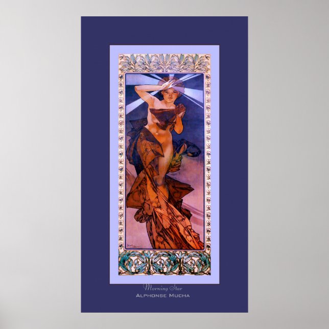 Morning Star ~ Alphonse Mucha Poster (Front)