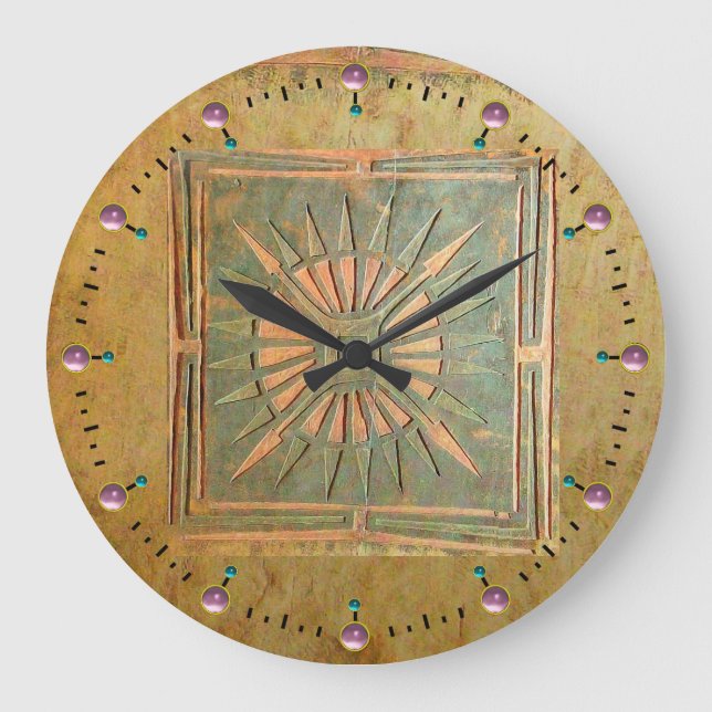 MORNING STAR , Antique Purple Large Clock (Front)