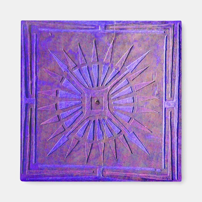 MORNING STAR ,blue purple Magnet (Front)