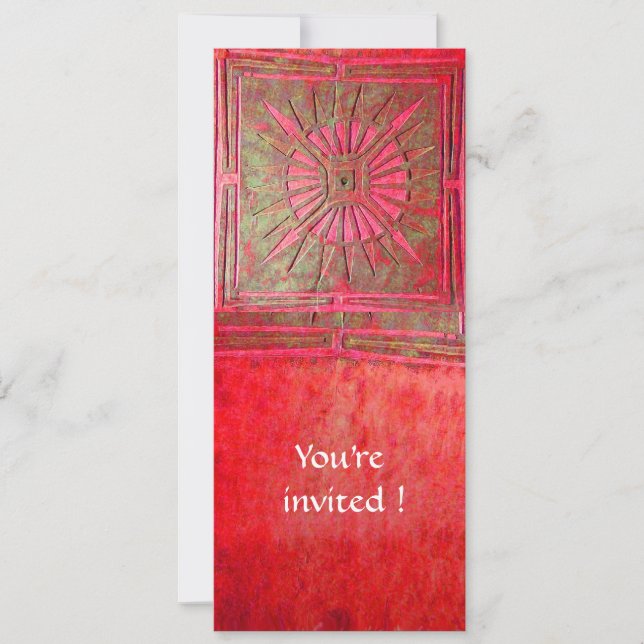 MORNING STAR , bright red Invitation (Front)