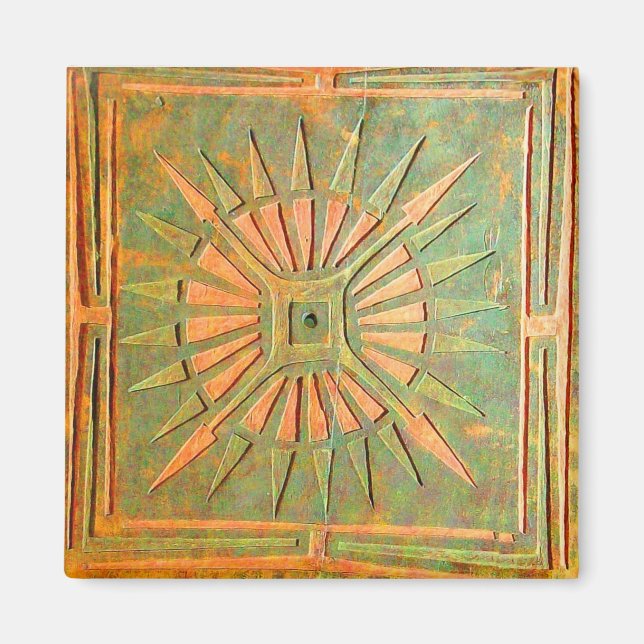 MORNING STAR Brown Green Magnet (Front)
