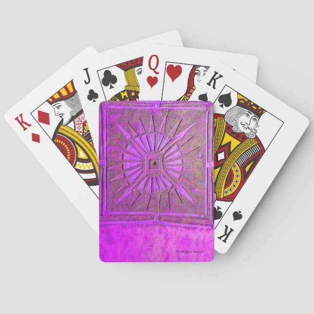 MORNING STAR Fuchsia,Purple Violet Playing Cards (Back)