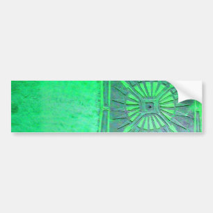 MORNING STAR Light Green Monogram Bumper Sticker