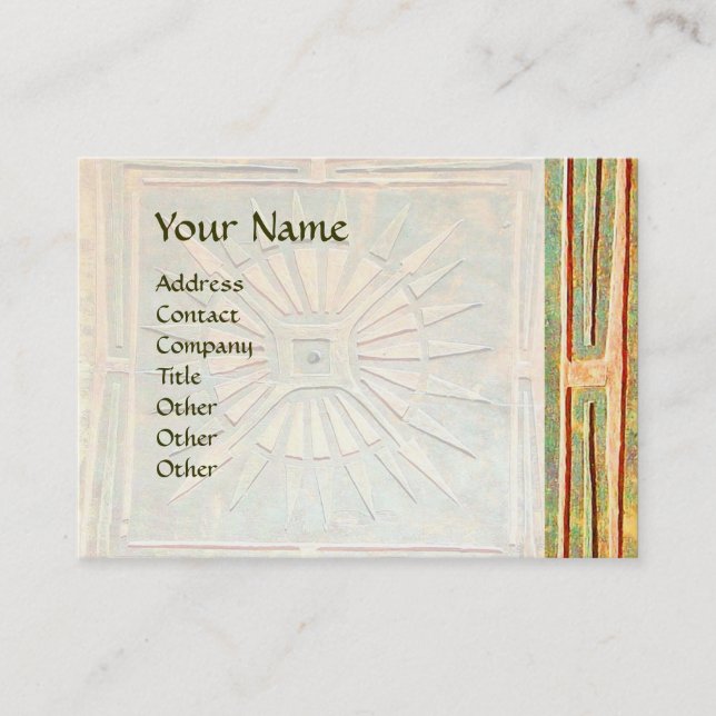 MORNING STAR , MONOGRAM BUSINESS CARD (Front)