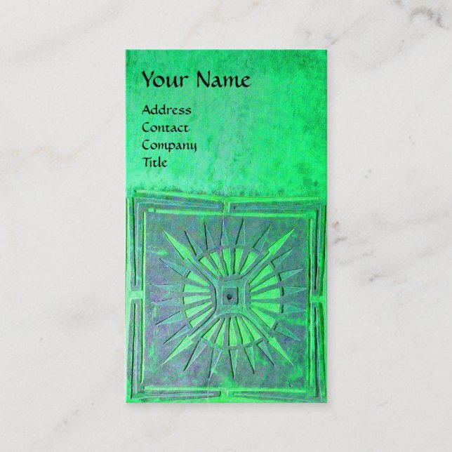 MORNING STAR , MONOGRAM BUSINESS CARD (Front)