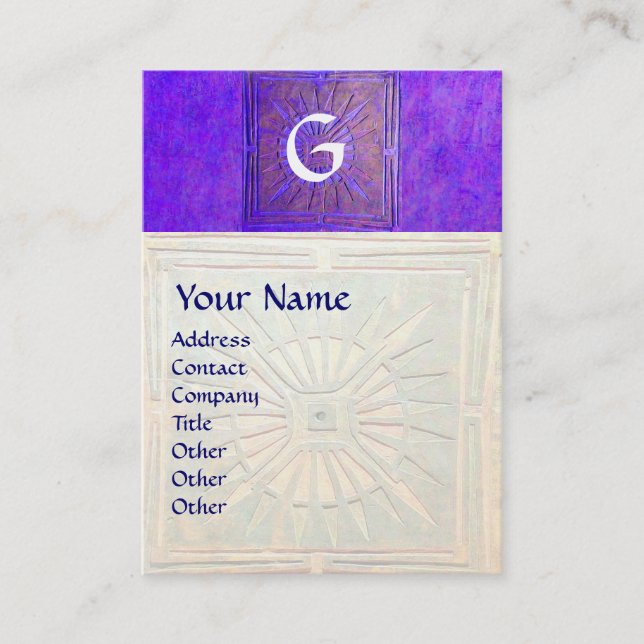 MORNING STAR , MONOGRAM BUSINESS CARD (Front)