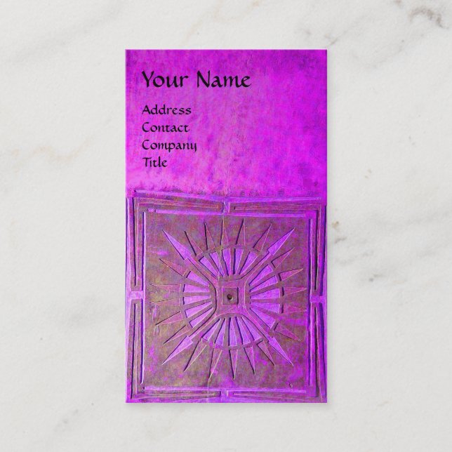 MORNING STAR , MONOGRAM BUSINESS CARD (Front)