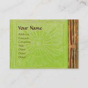 MORNING STAR , MONOGRAM green Business Card