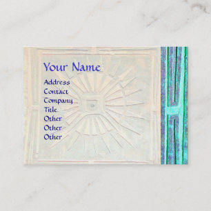 MORNING STAR , MONOGRAM,Teal,Blue green,Turquase Business Card