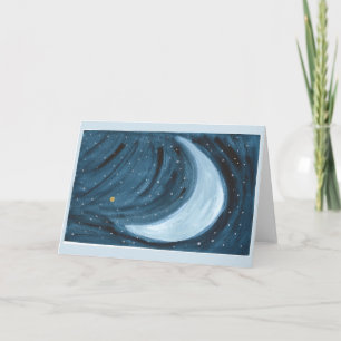 Morning Star Moon greeting card