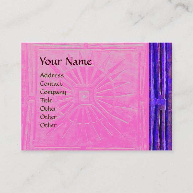 MORNING STAR pink blue Business Card (Front)