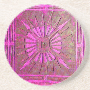 MORNING STAR ,pink purple Coaster