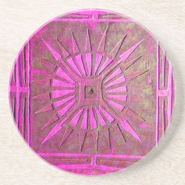 MORNING STAR ,pink purple Coaster (Front)