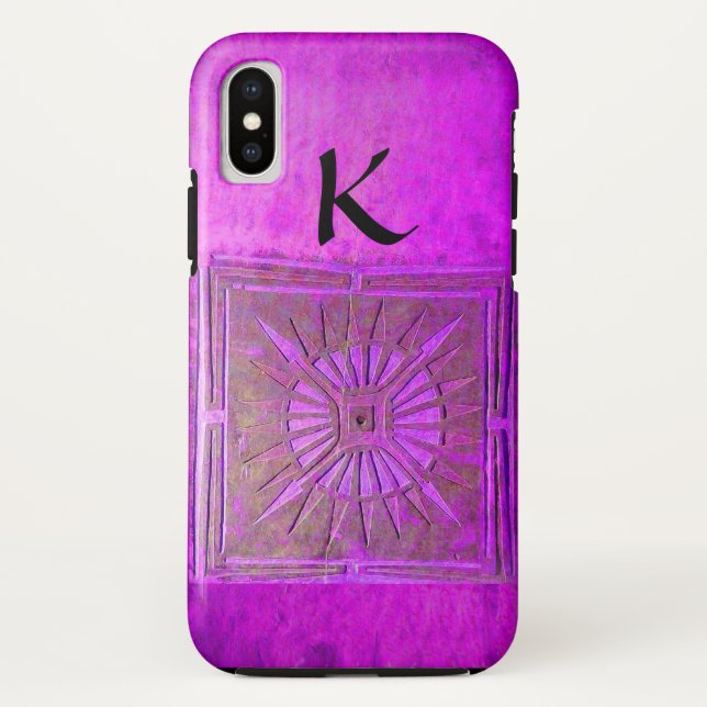 MORNING STAR , Purple ,Black, Monogram Case-Mate iPhone Case (Back)