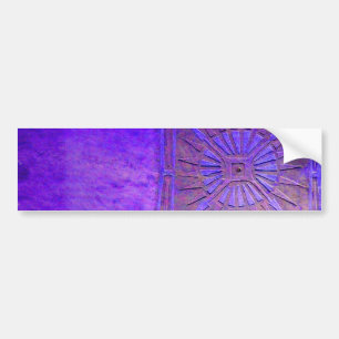 MORNING STAR Purple Blue, Monogram Bumper Sticker