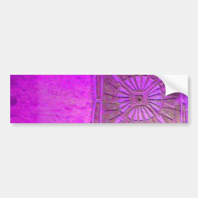 MORNING STAR Purple Violet, Monogram Bumper Sticker (Front)