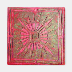 MORNING STAR ,red green Magnet