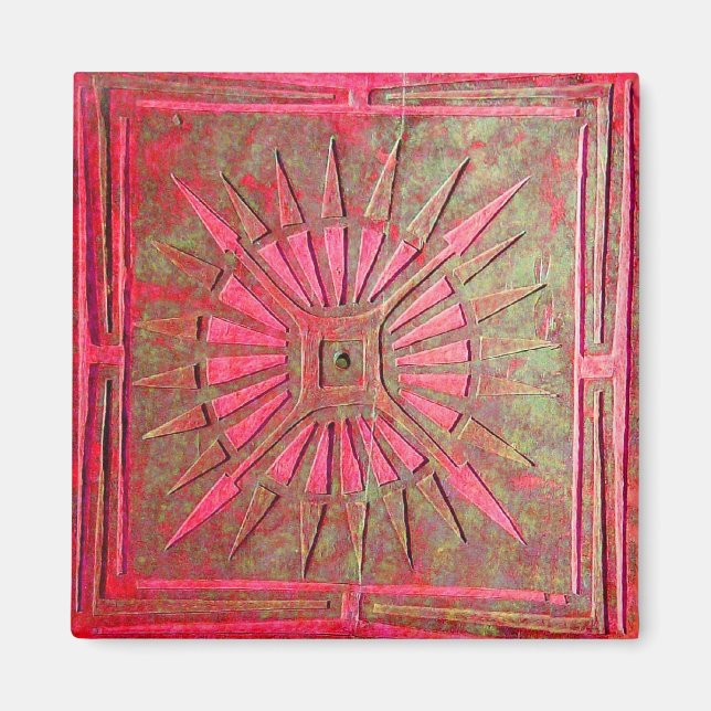 MORNING STAR ,red green Magnet (Front)