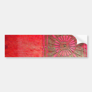 MORNING STAR Red Monogram Bumper Sticker